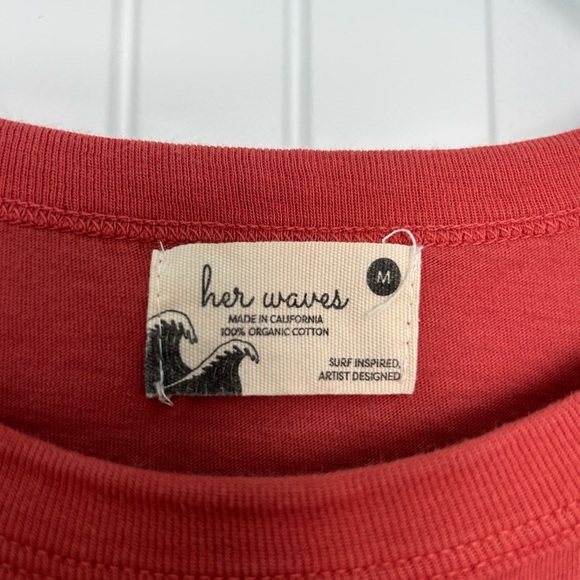 Her Waves Lazy Surf Days Women’s Tee-Size M - Picture 3 of 4